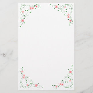KRW-reizendes rosa Blumenbriefpapier Briefpapier