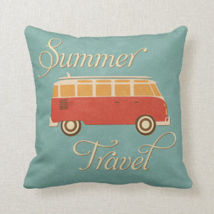 KRW Retro-Campingbus Sommer Reise Dekokissen