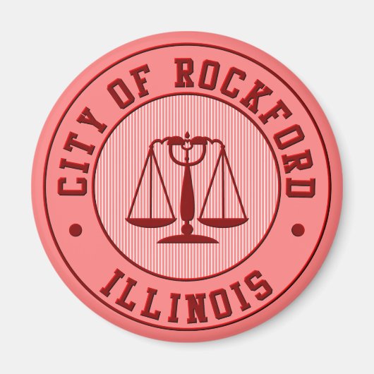 KRW Rockford Peach Baseball Team Magnet (Vorne)