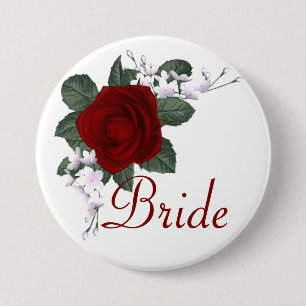 KRW-Rosen-Braut-Hochzeits-Button Button