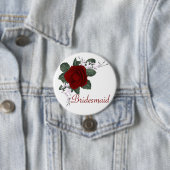 KRW-Rosen-Brautjungfern-Hochzeits-Button Button (Beispiel)