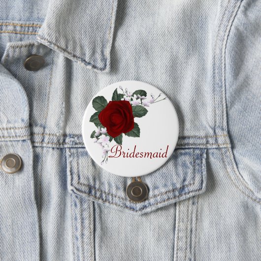 KRW-Rosen-Brautjungfern-Hochzeits-Button Button (Beispiel)