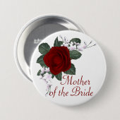 KRW-Rosen-Mutter des Braut-Hochzeits-Buttons Button (Vorne & Hinten)
