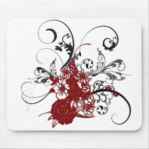KRW-roter BlumenSchmutz Mousepad