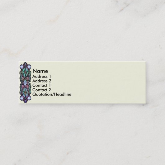 KRW-SahneBuntglas-Grenze Mini Visitenkarte (Vorderseite)