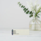 KRW-SahneBuntglas-Grenze Mini Visitenkarte (Stehend Vorderseite)