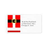 KRW Santa Anzug Weihnachtsanschrift Adressaufkleber (Vorne)