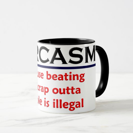 KRW-Sarkasmus-lustiger Witz Tasse (VorderseiteRechts)