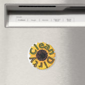 KRW Sauber und schmutzig 3 Zoll Sonnenblumen Küche Magnet (In Situ (Geschirrspüler))