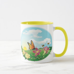 KRW-Schmetterlings-Wiesen-Kaffee-Tasse Tasse