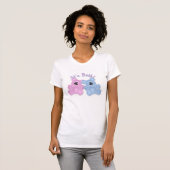 KRW sind sie beide Zwillings-Teddybär-Mutterschaft T-Shirt (Vorne ganz)
