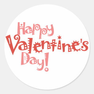 KRW-Spaß-glücklicher Valentinstag-Aufkleber Runder Aufkleber