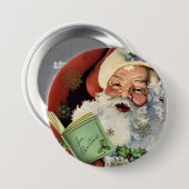 KRW-Spaß Vintager Weihnachtsmann Button (Vorne & Hinten)