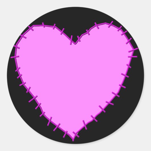 KRW Stitched Heart Stickers (Vorderseite)