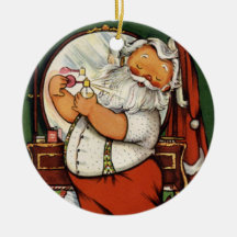 KRW Süßer Vintage-Weihnachtsmann-Feiertags-Schmuck
