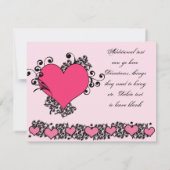 KRW Sweet 16 Pink Zebra Print Heart Stars Geburtst Einladung (Rückseite)