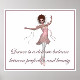 KRW Tanz, Schönheit, Perfektion Ballerina Print Poster