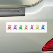 KRW-Teddybär-Regenbogen Autoaufkleber (Auf Auto)