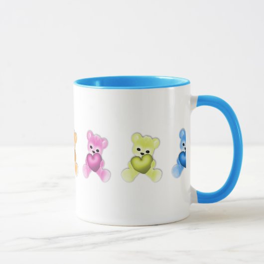 KRW-Teddybär-Regenbogen Tasse (Rechts)