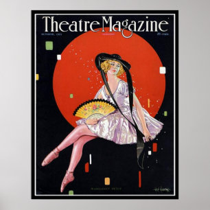 KRW Vintag 1921 Theater Magazine Cover Print Poster