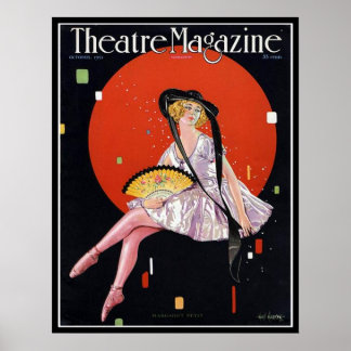 KRW Vintag 1921 Theater Magazine Cover Print Poster
