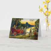 KRW Vintag Automobile 1910 Karte (Gelbe Blume)