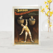 KRW Vintag Circus Poster Card Karte (Gelbe Blume)