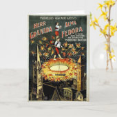 KRW Vintag Circus Poster Card - Maßgeschneiderte Karte (Gelbe Blume)