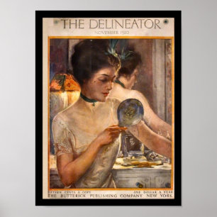 KRW Vintag Delineator Magazine 1910 Print Poster