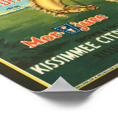 KRW Vintag Florida Cowboy Citrus Fruchtlabel Poster (Ecke)