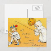 KRW Vintag Halloween Children Postkarte (Vorne/Hinten)