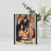 KRW Vintag Halloween-Grüße Postkarte (Stehend Vorderseite)