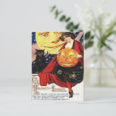 KRW Vintag Halloween Lantern Postcard Postkarte (Stehend Vorderseite)