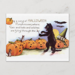 KRW Vintag Halloween Postkarte