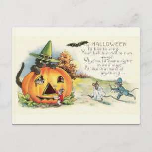 KRW Vintag Halloween Postkarte