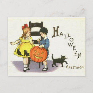 KRW Vintag Halloween Postkarte