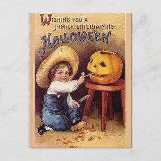 KRW Vintag Halloween Postkarte