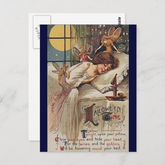 KRW Vintag Halloween Time Postcard Postkarte (Vorne/Hinten)