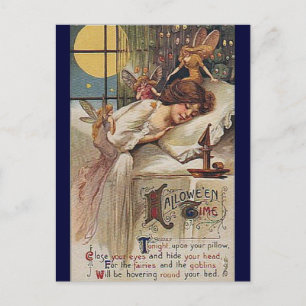 KRW Vintag Halloween Time Postcard Postkarte