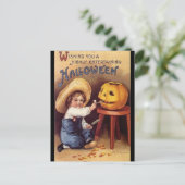 KRW Vintag hochtrabende Halloween-Karte Postkarte (Stehend Vorderseite)