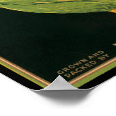 KRW Vintag King Pelican Lettuce Crate Label Poster (Ecke)