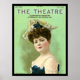 KRW Vintag Theater 1906 Zeitschrift Cover Print Poster
