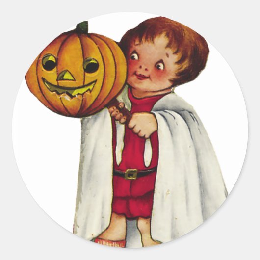 KRW Vintag Trick oder Treater Halloween Stickers (Vorderseite)