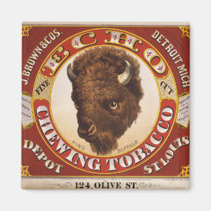 KRW Vintage 1873 Echo Kaugummi-Tabak-Etikett Magne Magnet