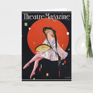 KRW Vintage 1921 Theater-Magazin Leere Karte