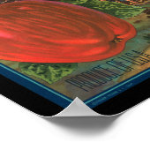 KRW Vintage Äpfel Fruchtkäfige Etikett Poster (Ecke)