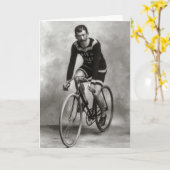 KRW Vintage Cyclist Karte (Gelbe Blume)