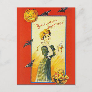 KRW Vintage Halloween-Grüße Postkarte