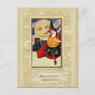 KRW Vintage Halloween Postkarte