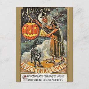 KRW Vintage Halloween Postkarte